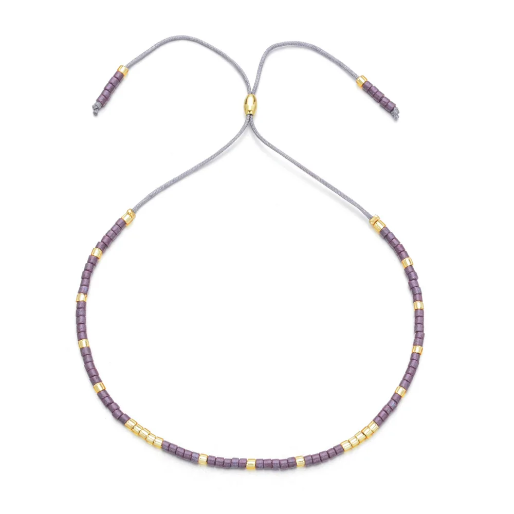 Japanese Cheap Cute Design Small Size Seed Beads Miyuki Handmade Macrame Adjustable Boho Bracelet Women