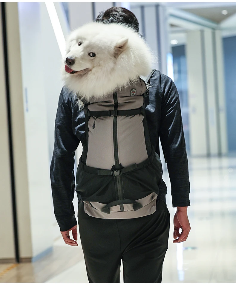 Breathable Mesh Large Dog Backpack Ski Carrying Bag Pet Carrier for Outdoor Adventures