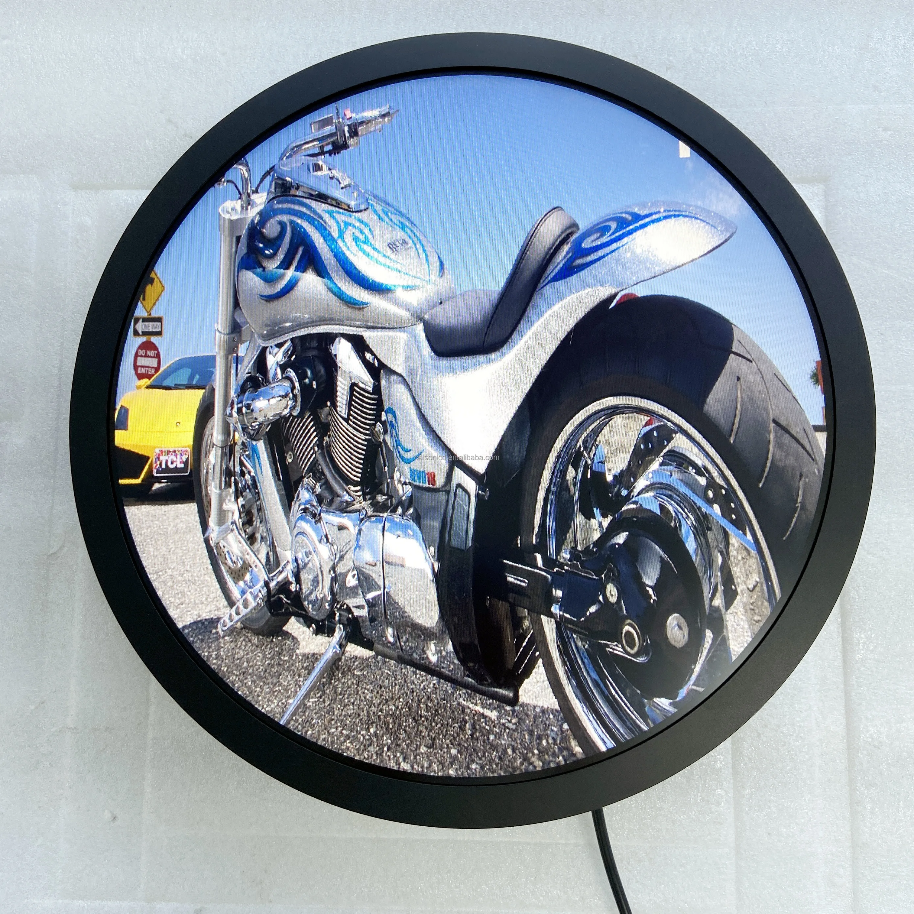 15.7 Inch Custom Round Lcd Advertising Media Display Diameter 452 mm Circular TV Screen Billboard Display digital manufacture