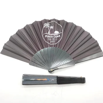 Customized Personalized High Quality Hand Fans Plastic Ribs Custom Printed Folding Hand Fan