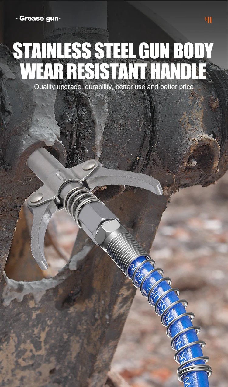 Quick Release Grease Gun Coupler 1/8" Npt Lock Clamp Type Onto Zerk