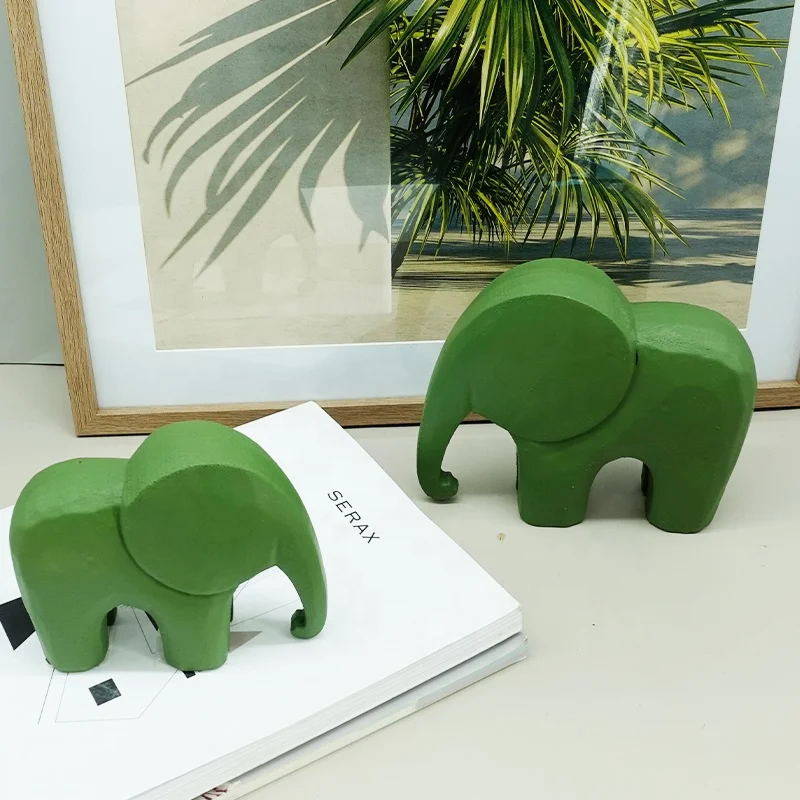 Cute Small Wooden Elephant Statue
