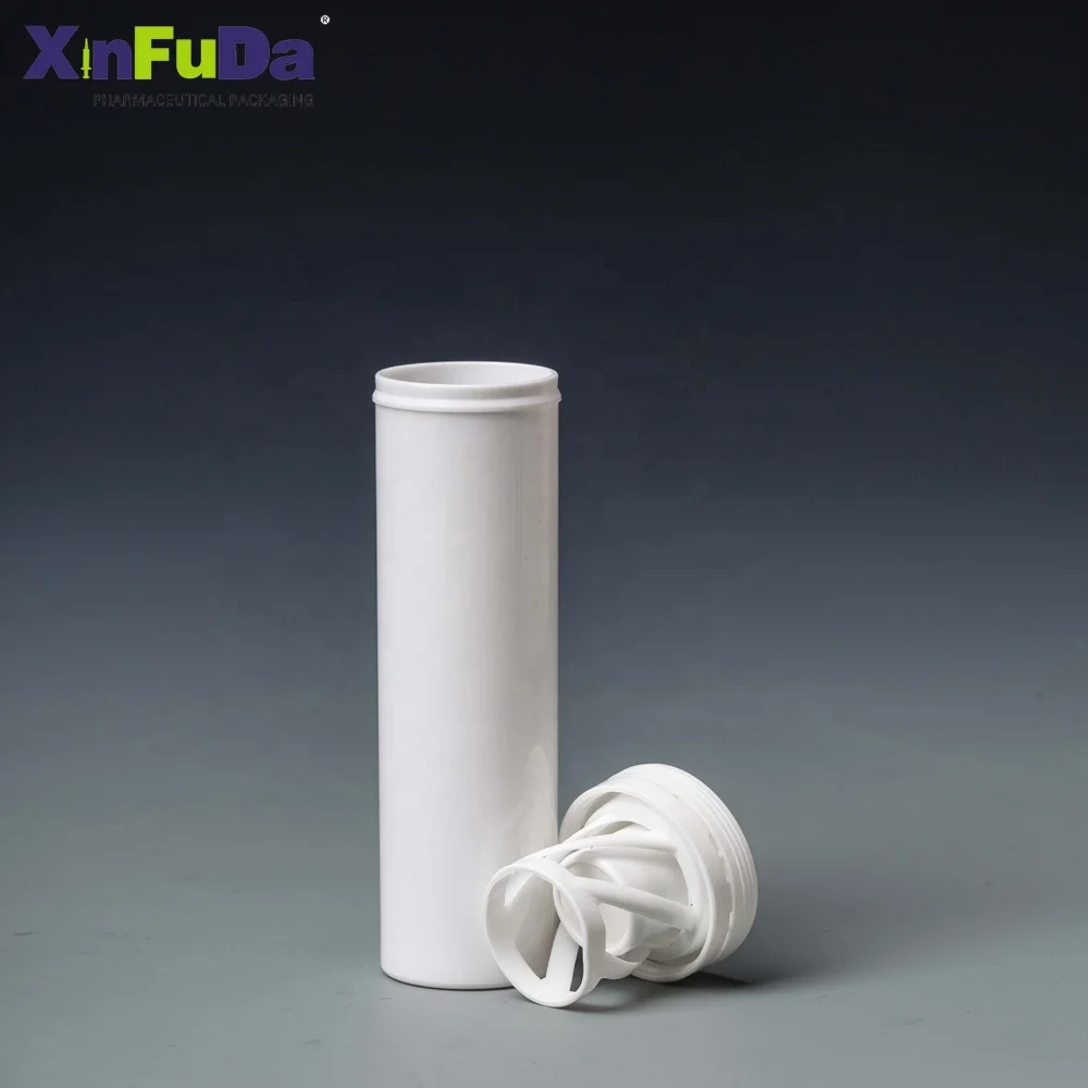 Free Sample Plastic Packaging Container Vitamin C Effervescent Multivitamin Tablet Tubes Bottle with Desiccant Cap