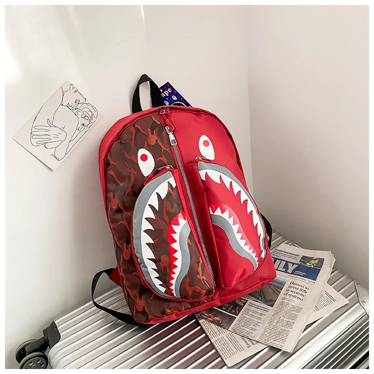 Shark Pattern Blood Backpack For Travel Laptop Daypack 3D Print