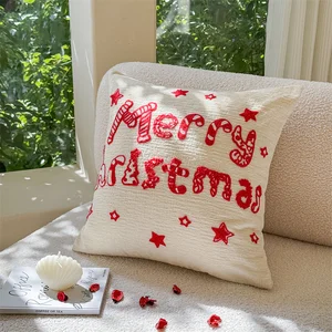 2026 New Style Christmas Cushion Cover Collection Polyester Fabric for Holiday Decoration Home and Hotel