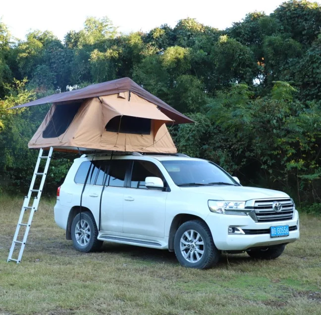 Customized Ripstop Canvas Car Roof Tent - Outdoor Waterproof Camping Tent