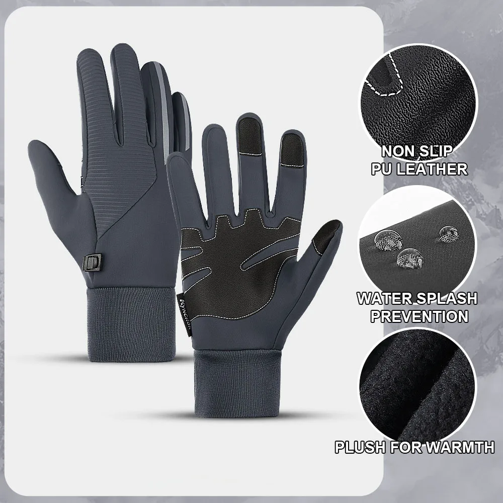 Wholesale Waterproof Winter Gloves Padded Warm All Fingers Touch Screen