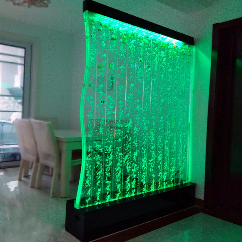 Customized Design RGB LED Light Large Indoor Decorative Bubble Wall Panel Acrylic Water Bubble Wall
