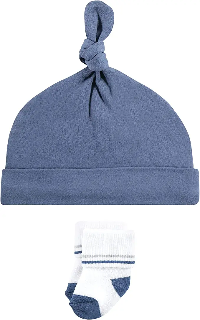 Unisex Baby Gifts Toddler Organic Cotton Socks Caps Set For Baby Girls