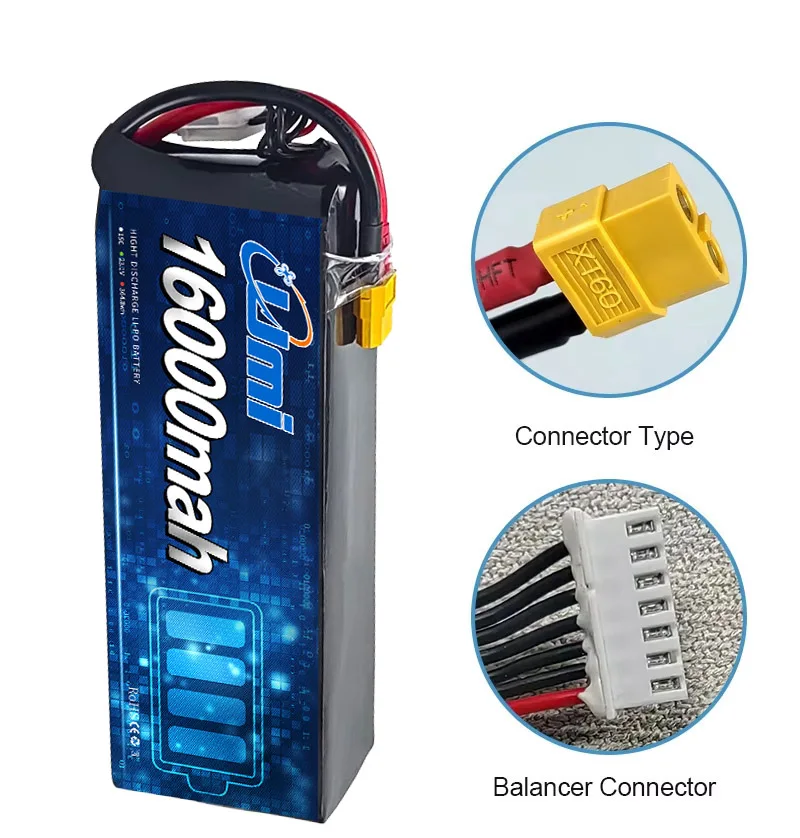 16000mah Lipo Battery - High Rate, High Voltage for Drones