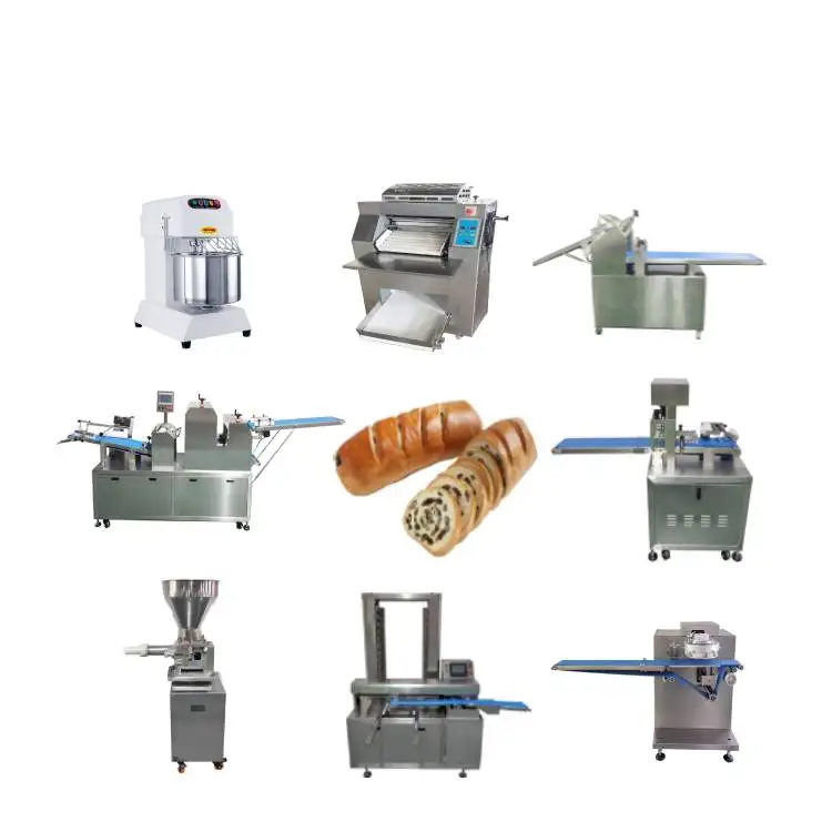 Production Lines Bread Bread Milling Machine Bread Stick Machine Dough Roller Dough Former Dough Shaper Hamburger Box Machine