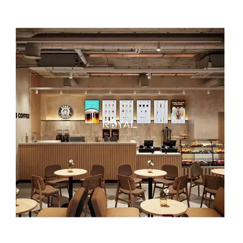 Coffee Shop Supplies Milk Tea Shop Counter Design Coffee Shop Equipment Cafe Seating Drink Rack Furniture for Coffee