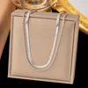 27ah394 blade twist necklace steel color
