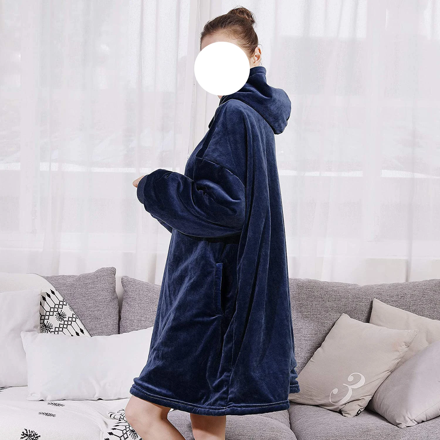 moletom com capuz blanket sherpa