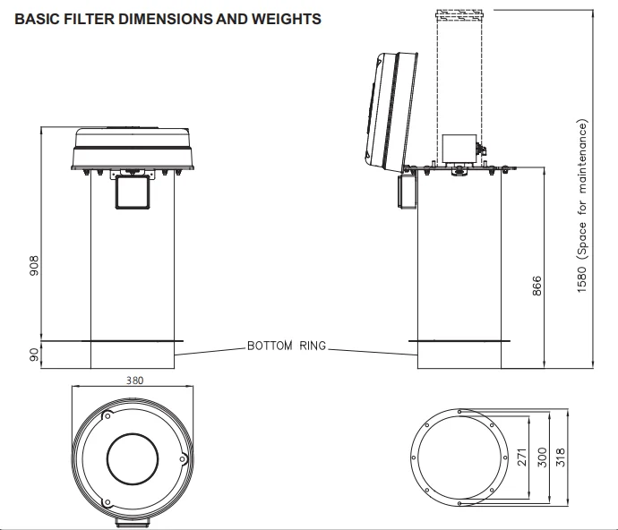 Dktec Hopper Top Mini Dust Collector,weighing Hopper Filter Htp10001v 