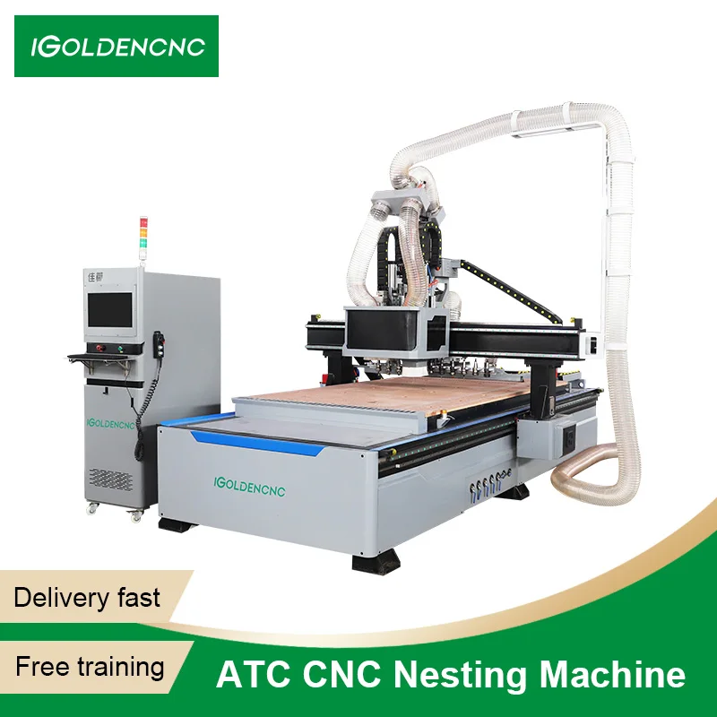 4x8 5x10 Feet Cnc Router 1325 1530 Nesting Machine 3d Router Wood Carving Cutting Machinery for Kitchen Furniture Cabinet Making