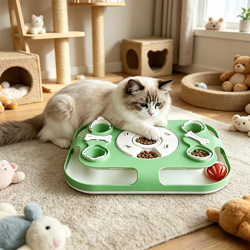 Dog Cat Maze Slow Feeding Toy IQ Puzzle Treat Dispenser Anti Choking Boredom Relief Pet Feeding Supplies