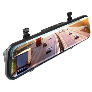 20214k dash camera cam car dvr recorder 2k best dual lens night vision rearview mirror