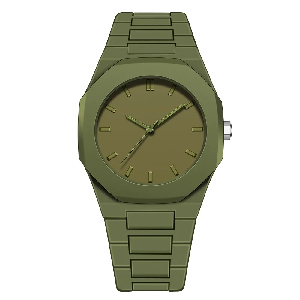 Hot Selling Quartz Movement Mineral Glass OEM Logo Water Resistance Black Arabic Aura Thin Plastic Stainless Steel 20mm 40mm