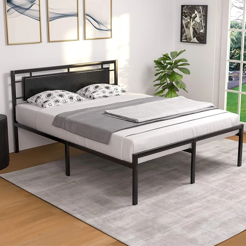 High Quality Hotel Use Simple Furniture Wrought Iron Platform Bed
