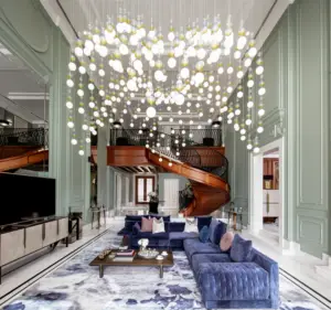 ECOJAS Villa Restaurant Club Hotel Lighting New Design Glass Customized Large Chandelier