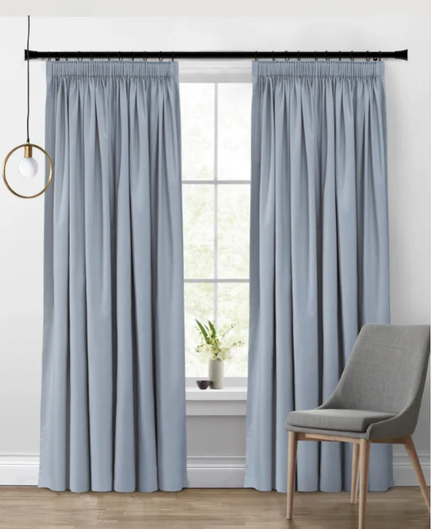 100 Polyester Block Out Eyelet Window Curtains/block Pencil Pleat