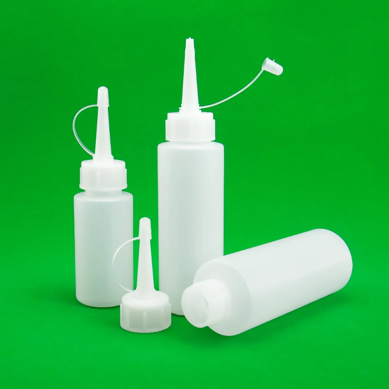 Empty HDPE Plastic Dropper Bottles with Screw Cap Super Glue Packaging in 60ml 100ml 120ml 180ml 250ml 500ml Sizes