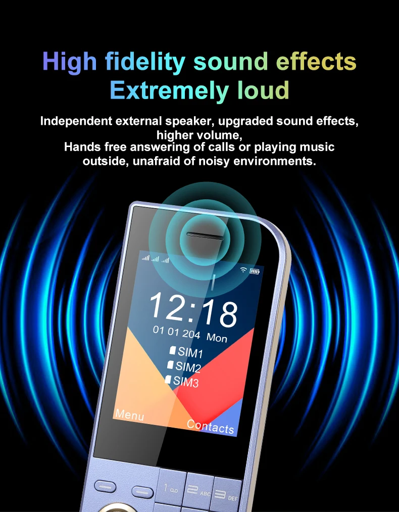 2025 New Feature Phone 3 SIM 2.8 Inch for nokia 7610 Senior Phone Keypad Big Button Senior Phone Global Version OEM ODM