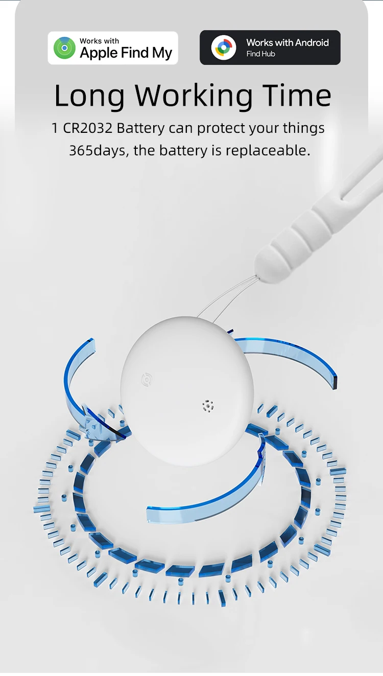 product rsh dual system air smart tag key finder mini gps tracker  locator compatible with apple find my and google find hub224-10