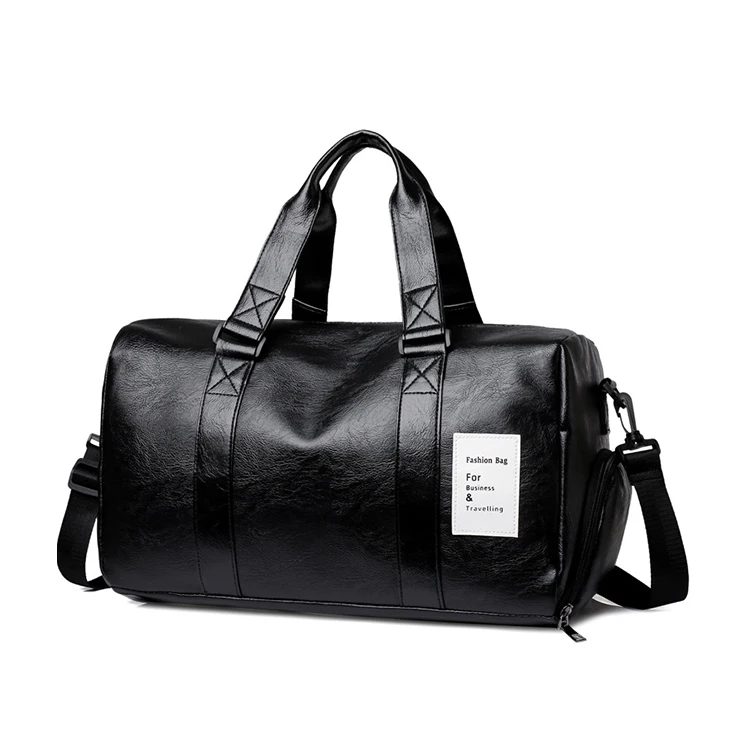 Unisex Fashion Duffle Bags Waterproof PU Luggage Travel Bags with Zipper Closure Portable Large Capacity Weekend Bag