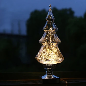 New Arrival Holiday Party Hometable Stand Decor Small Led Lighted Christmas Tree Ornament