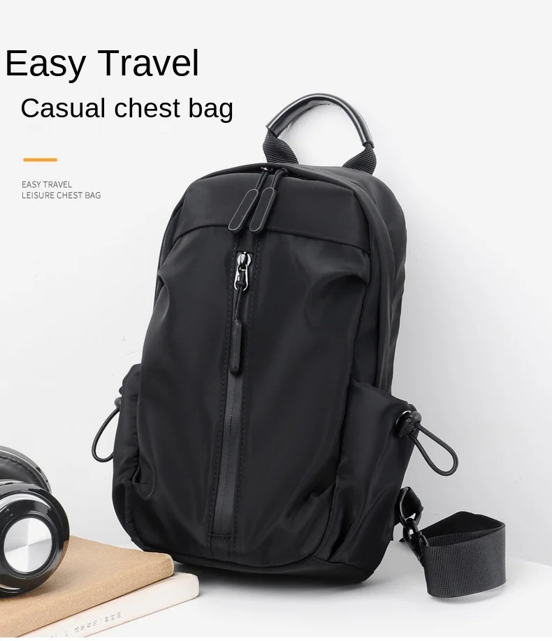 Men's new trendy business and leisure multi-function business travel single shoulder messenger bag