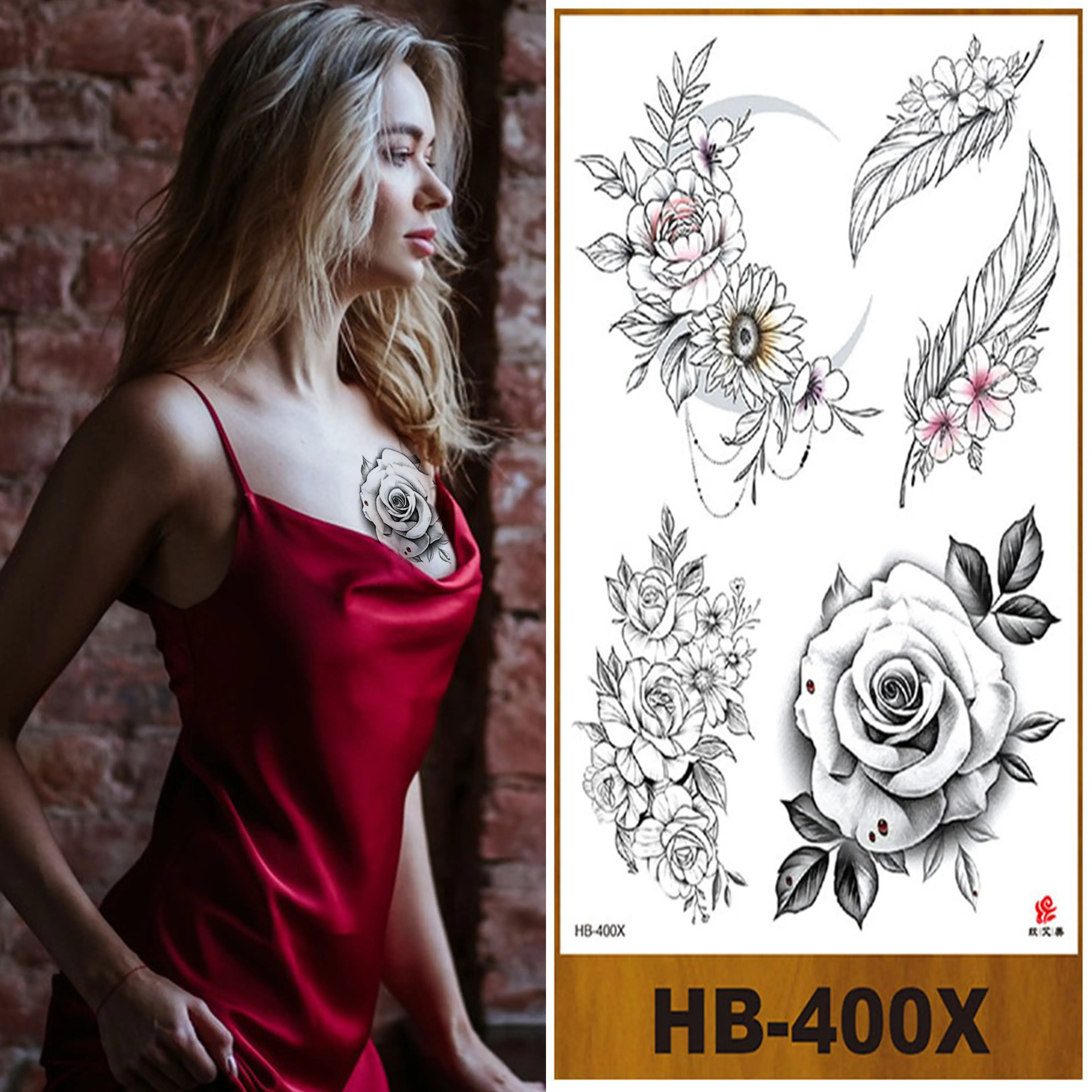 2023 Высококачественная Реалистичная временная татуировка для тела наклейка на заказ водонепроницаемая переносная вода боди-арт