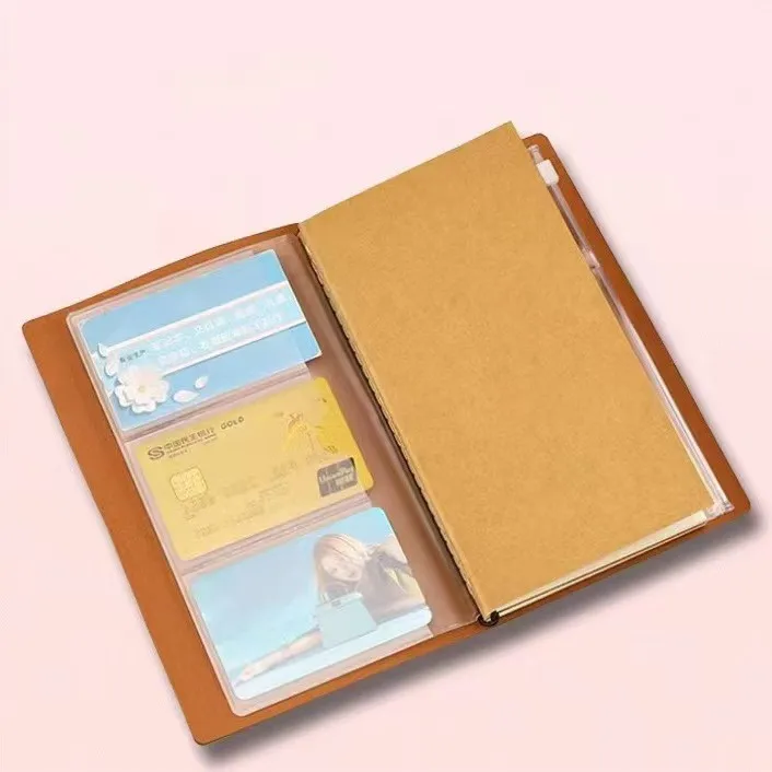 A6 custom travel notebook with eco-friendly cork binding; can print logo on eco-friendly material. preview 6