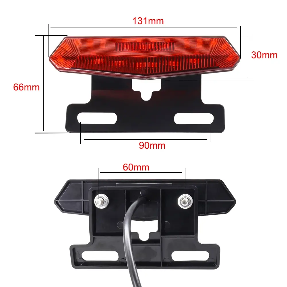 Feu Arrière LED Pour Vélo électrique – Compatible 36V Et 48V, Prêt à Monter !