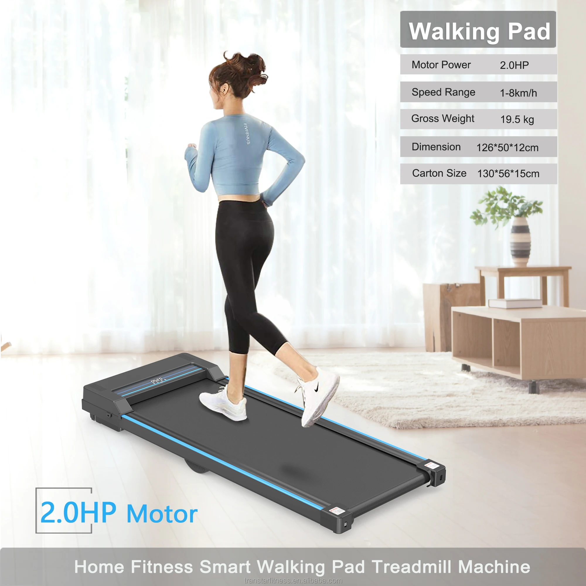2025 Cardio Training Mini Under Desk Walking Pad Treadmill Trotadora Foldable Under Desk Treadmill for Home Fitness