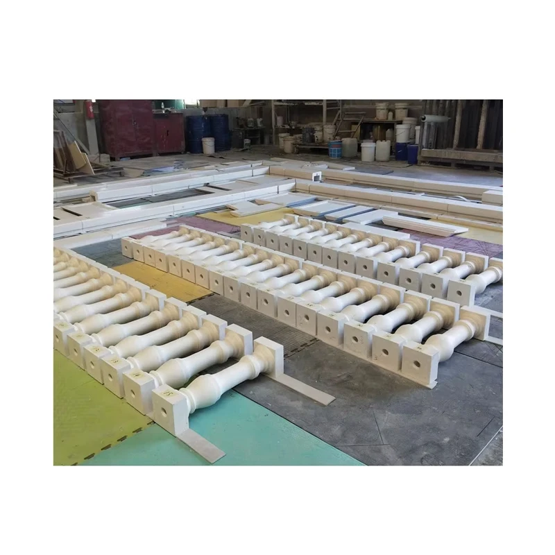 Exterior Beige Limestone Villa Landscape Rail for Stair Case Balcony Baluster Polished Outdoor Balcony Railings Graphic Design