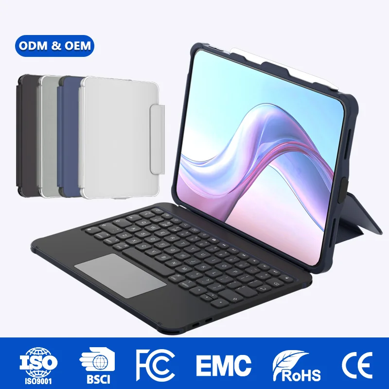 Laudtec USB-C Wired Rugged Keyboard Case Plug & Play for iPad 10/11th 10.9 Type-C Stable Connection Wired Keyboard Cover OEM