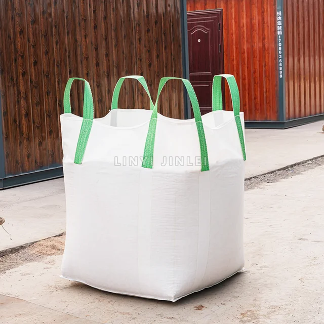 Factory Direct Sale Breathable Fibc Big Bulk Bag Top Cross Packing Flat Color 1 Ton Bulk Jumbo Bag For Cement