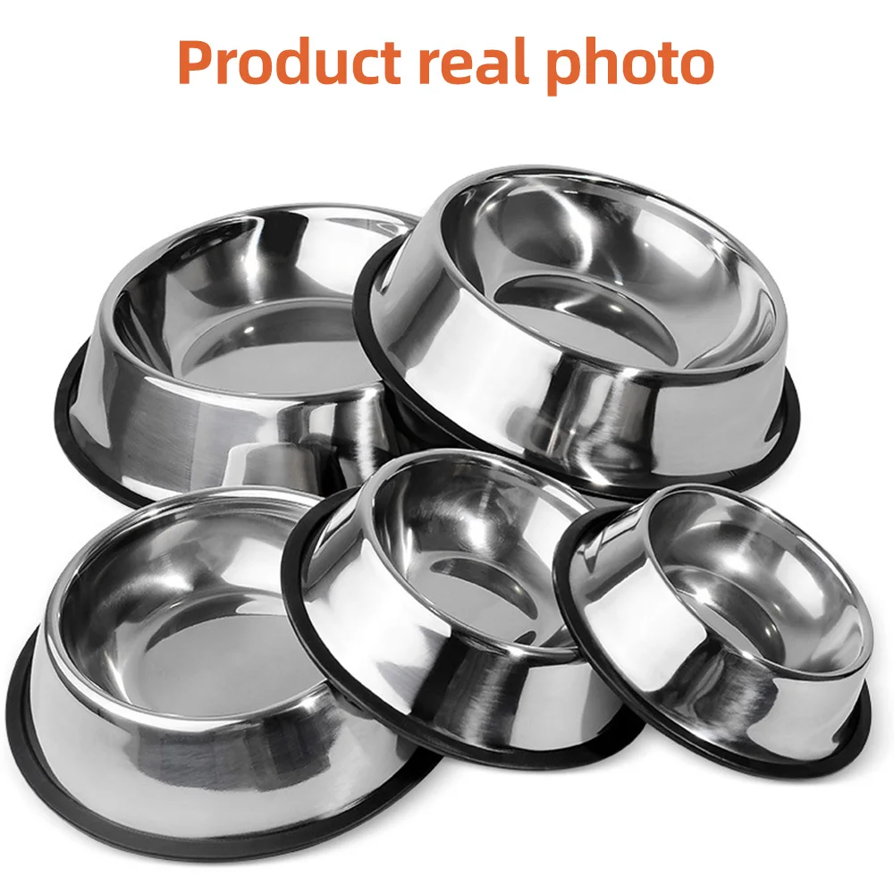 Wholesale Pet Food Container Non-Slip Stainless Steel Dog Bowl - product detail 6