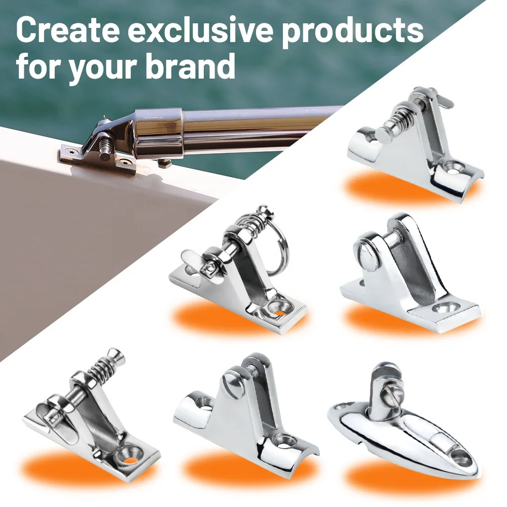 Bisagra para cubierta Shenghui Soporte para toldo Accesorios náuticos Asiento giratorio en forma de montaña Bisagra oscilante de rotación 360 grados