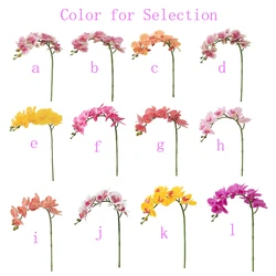 Прямая поставка с фабрики, реалистичные высококачественные искусственные цветы орхидеи, 9 головок, украшение для дома и свадьбы