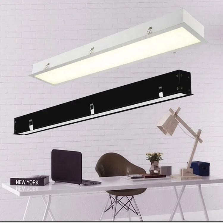 Aluminum 36w dimmable office supermarket school explosion proof led panel embedded linear light