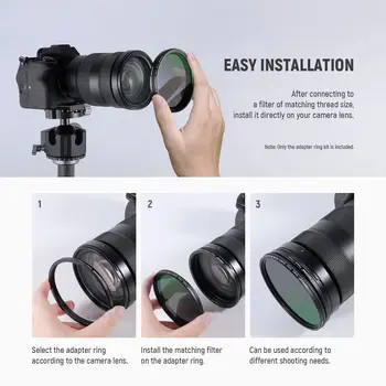 NEEWER 49-52mm 52-55mm 55-58mm 58-62mm 62-67mm 67-72mm 72-77mm Step-up and Step-down Ring 7PCS Step up Lens Filter Adapter Rings product image