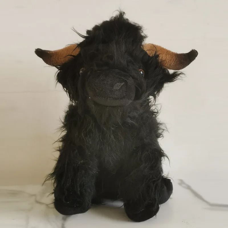 Scottish Highland Cow Plush,Cute Realistic Cow Stuffed Animals Soft ...