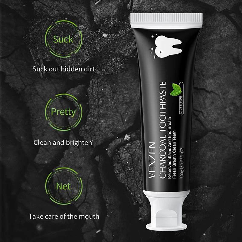 VEZE OEM ODM бамбуковый уголь удаляет пятна Органическая активированная зубная паста для отбеливания
