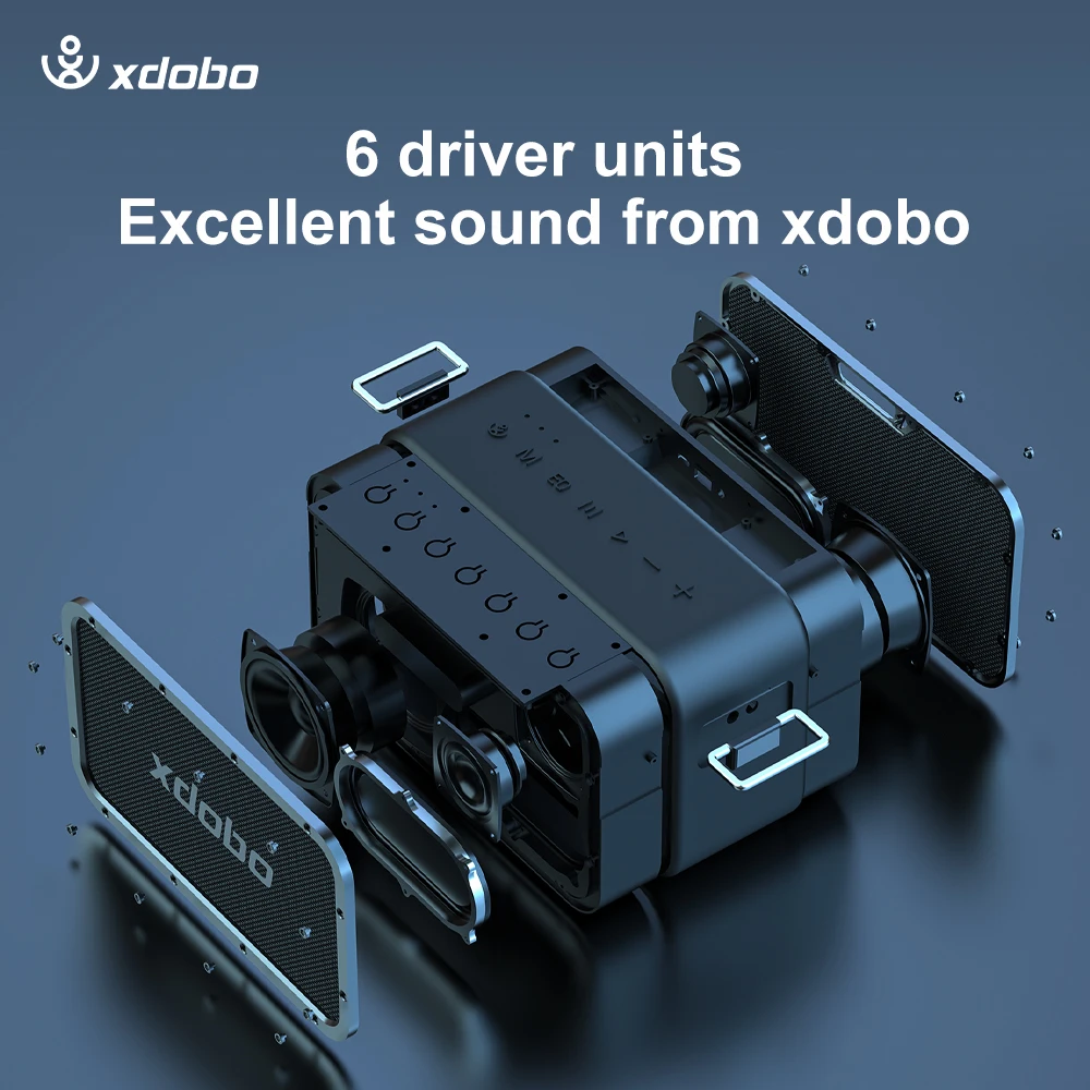 （120w）xdobo 1983 MAX ワイヤレススピーカー Xdobo 1983 Max 120W Portable Outdoor Speaker - IPX5 Waterproof