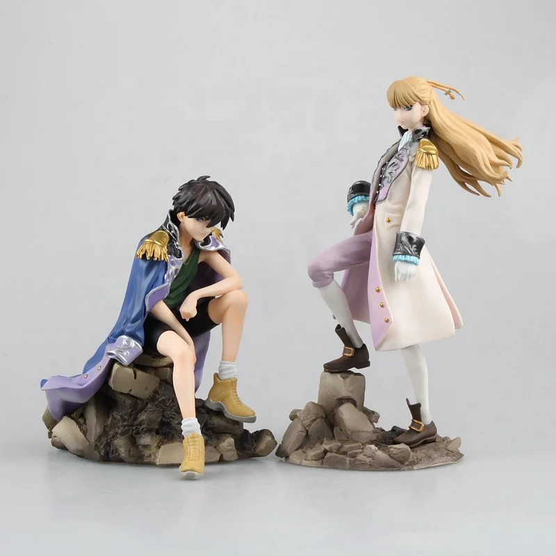 Figura Anime Gundam Wing Heero Yuy e Relena em PVC - 15cm