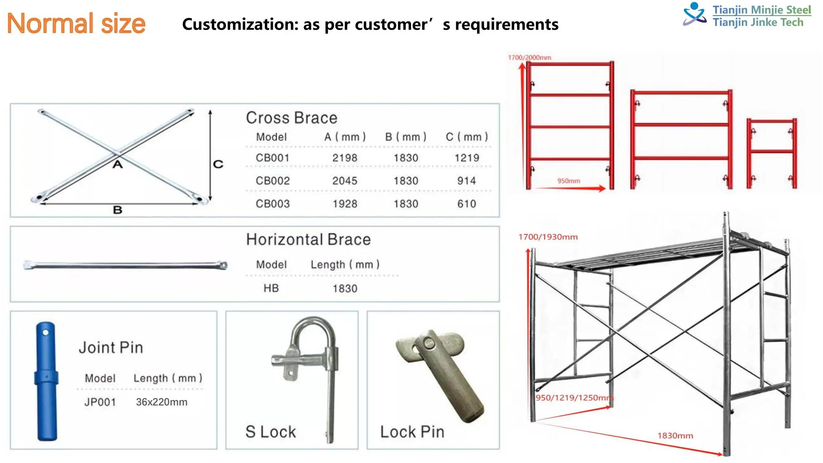 product tianjin jinke h frame scaffolding system parts h frame scaffolding load capacity construction scaffoldings-5