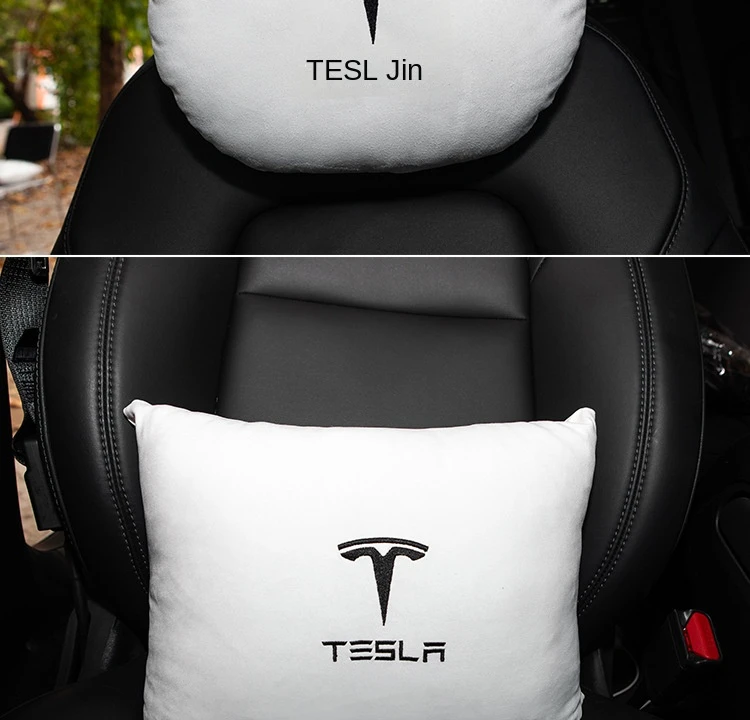 Tesla Model 3 Car Neck Pillow And Waist Pillow For Driving Seat Buy Tesla Model Y Accessories